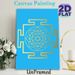 Mandala & Star Of David Painting Poster, Minimalist Gold Line Spiritual Pattern Poster, Calming Design Ideal For Yoga Studio, Meditation Space And_maomaolike.com