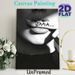 Shhh Silent Gesture Painting Poster, Monochrome Close-Up Lip & Finger Poster, Intriguing Stylish Decor Suitable For Bedroom, Living Room And Modern_maomaolike.com