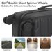 Luggage Sets ABS Hardshell 3pcs Luggage, Lightweight Durable Suitcase Sets Spinner Wheels Suitcase With TSA Lock 20''24''28'' Available(Black)_maomaolike.com