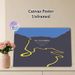 Sa Calobra Mountain Road Painting Poster, Minimalist Winding Yellow Road & Dark Mountain Silhouette Poster, Stylish Travel-themed Decor Ideal For Home_maomaolike.com