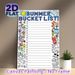 Summer Bucket List Painting Poster, Vibrant Hand-drawn Summer Elements Poster, Functional Checklist To Organize Summer Plans, Suitable For Home And_maomaolike.com
