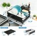 Simple Trending Dish Drying Rack For Kitchen Counter, 11.7" X 16.5", Black_maomaolike.com