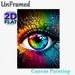 Rainbow Eye Painting Poster, Vibrant Abstract Splash Art Poster, Eye-catching Colorful Eye Design With Paint Splatters, Ideal Artistic Decor For_maomaolike.com