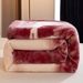Raschel Double Layer Thickened Winter Throw Wedding Celebration Red Nap Warm Gift Blanket Wholesale_maomaolike.com
