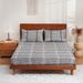 Gray Texture Geometric Cover Polyester Skin Friendly Bed Mattress Protector Fitted Sheet_maomaolike.com