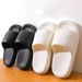 Unisex Bathroom Slippers Cloud Cushion Slides Summer Flat Sandals Thick Platform Shoes Man Indoor Non-Slip Couple Flip_maomaolike.com