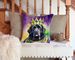 Newfoundland King Of Mardi Gras Throw Pillow Machine Washable, Indoor Outdoor Decorative Pillow For Couch, Bed Or Patio, 14Hx14W_maomaolike.com