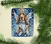 Basset Hound My Angel Porcelain Ornament Christmas Tree Hanging Decorations For Home Christmas Holiday, Rectangle, Gift, Multicolor_maomaolike.com