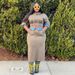Women's Clothing casual hooded long sleeved sweatshirt denim splicing slit skirt suit_maomaolike.com