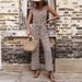 Printed fashion pants with straight tube leopard print jumpsuit_maomaolike.com