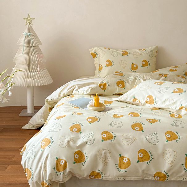 Wholesale INS American Country Style Pure Four-Piece Digital Print Naked Sleep 100% Long-Staple Cotton 4-Piece Set_maomaolike.com
