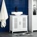 White Bathroom Under Sink Cabinet Vanity Unit With Adjustable Shelf Space Saver_maomaolike.com