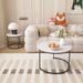 Nesting Coffee Table Set Of 2, 27.6inch Round Coffee Table Industrial Wood Finish With Sturdy Metal Frame, End Table Side Tables For Living Room Bedroom Balcony Yard_maomaolike.com