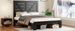 King Bed Frame Headboard , Wood Platform Bed Frame , Noise Free,No Box Spring Needed And Easy Assembly Tool,Large Under Bed Storage, Black_maomaolike.com