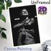 Stage Performer Painting Poster, Monochrome Dramatic Live Performance Scene Poster, Captivating Expressive Portrait Suitable For Bedroom, Music Studio_maomaolike.com