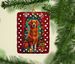Nova Scotia Duck Toller Holiday Christmas Porcelain Ornament Christmas Tree Hanging Decorations For Home Christmas Holiday, Rectangle, Gift, Multicolor_maomaolike.com