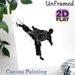 Martial Arts Kick Painting Poster, Ink-splatter Black Silhouette Poster, Dynamic Martial Arts Design, Ideal For Home Gym And Martial Arts Studio_maomaolike.com