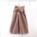 Home Textile Cute Hanging Bow Hand Towel Fleece Soft Absorbent Kitchen Towel_maomaolike.com