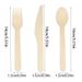 50PCS Disposable Wooden Forks Spoons Knives Suitable For Dessert Ice Cream Fruit Tableware Kitchen Wedding Birthday_maomaolike.com
