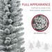 5ft Artificial Pencil Christmas Tree With 263 Snow Flocked Tips, Metal Base, Realistic Xmas Tree_maomaolike.com
