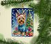 Silky Terrier Christmas Reindeer Porcelain Ornament Christmas Tree Hanging Decorations For Home Christmas Holiday, Rectangle, Gift, Multicolor_maomaolike.com