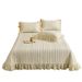 A-Class Wrinkled Yarn Tatami Sheet Princess Style Thickened Quilted Bed Cover Three-Piece Set 2025 New Model All-Season Universal_maomaolike.com