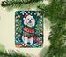 Bichon Frise Christmas Porcelain Ornament Christmas Tree Hanging Decorations For Home Christmas Holiday, Rectangle, Gift, Multicolor_maomaolike.com