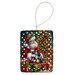 Cavalier Spaniel And Santa Claus Porcelain Ornament Christmas Tree Hanging Decorations For Home Christmas Holiday, Rectangle, Gift, Multicolor_maomaolike.com