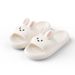 Cute Rabbit Unisex Non-Slip Slip-On Indoor Comfortable Soft Home Slippers_maomaolike.com