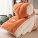 New Solid Color Thickened Milk Velvet Winter Patch Embroidery Home Double Warm Lamb Wool Quilt Core Trade Wholesale_maomaolike.com