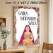 South Asian Bride Themed Painting Poster, Vibrant Bohemian Floral Bordered Stylized Bride Illustration Poster, Cultural Aesthetic Decor For Home_maomaolike.com