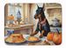 Doberman Pinscher Fall Kitchen Pumpkins Memory Foam Kitchen Mat Machine Washable Anti-Fatigue Mat Cushion Comfort Bath Mat Or Kitchen Rug_maomaolike.com