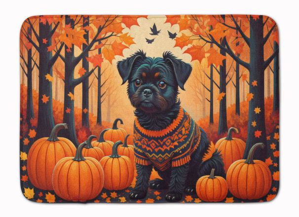 Affenpinscher Fall Memory Foam Kitchen Mat Machine Washable Anti-Fatigue Mat Cushion Comfort Bath Mat Or Kitchen Rug_maomaolike.com