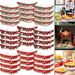 36Pcs Christmas Food Tray Santa Claus Snowflake Plates Xmas Snack Popcorn Paper Trays For Christmas Dinner Winter Party Supplies_maomaolike.com