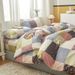Wholesale INS Fresh Korean Retro Style All-Cotton 4-Piece Plaid Floral Homestay Apartment Pure Cotton Four-Piece Set_maomaolike.com