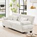Cloud Couch 2 Seater Sofa For Living Room, Chenille 2 - Seat Sofa With 2 Lumbar Pillows And 2 Throw Pillows_maomaolike.com