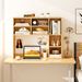 Desktop Bookshelf With 7 Open Cubbies And 3 Adjustable Shelves 2 Anti-toppling Kits For Computer Desk, Writing Desk, Vanity Table, Coffee Bar_maomaolike.com