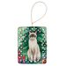 Snowshoe Cat By The Christmas Tree Porcelain Ornament Christmas Tree Hanging Decorations For Home Christmas Holiday, Rectangle, Gift, Multicolor_maomaolike.com