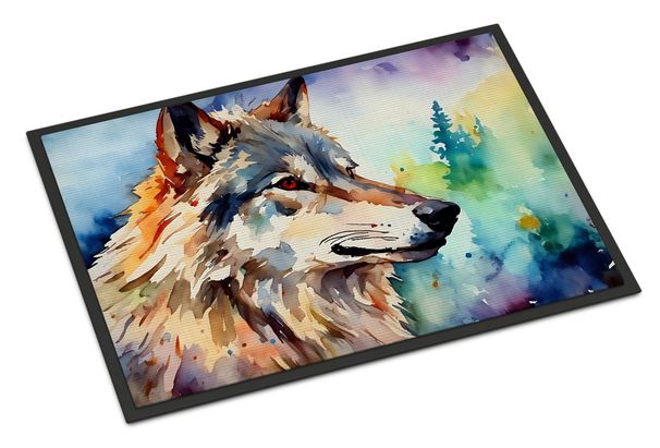 Wolves Wolf Doormat Front Door Mat Indoor Outdoor Rugs For Entryway, Non Slip Washable Low Pile, 24H X 36W_maomaolike.com