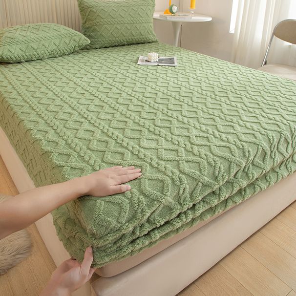 Winter Taffeta Cotton Quilted Sheet Single Piece Mattress Protector 2024 New Fleece Bed Cover_maomaolike.com