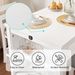 36" Modern Dining Table Set For 2 With Charging Station & 3-Tier Adjustable Storage | Space-Saving Kitchen Set With Upholstered Chairs For Small Spaces, Apartment,White_maomaolike.com