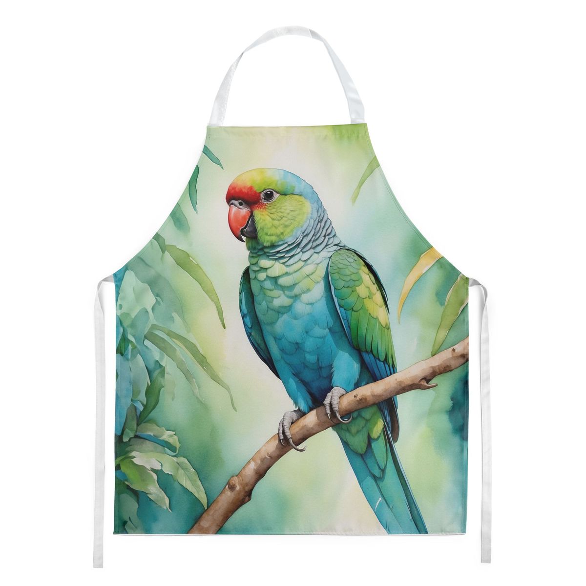 African Ringneck Parrot Apron Cooking Kitchen Server Baking Crafts Gardening For Adult Women Men, Unisex, Large, Multicolor_maomaolike.com