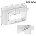 TREXM Oval Fluted Console Table With 2 Drawers And Bottom Shelf, Wood Entryway Table With Smooth Metal Slides For Living Room, Entryway Espresso_maomaolike.com