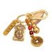 Brass Zhao Gongming Wu God Of Wealth Rice Attraction Five Emperors Money Gourd Pendant Car Keychain_maomaolike.com