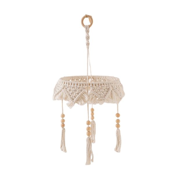 INS Bohemian Tapestry Nordic Cotton Rope Woven Ornament Bamboo Hoop Hanging For Children's Baby Room Decoration_maomaolike.com
