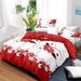 9 Piece Soft All-Season Washed Microfiber Cover Set , Queen/King Bedding Set With Zipper Closure, Sheet, Pillowcases,Shams & Curtains, Print, Moisture-Wicking, Soft ,Cooling, Breathable, Easy Care_maomaolike.com