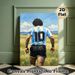 Soccer Player #10 Jersey Painting Poster, Vibrant Impasto Style Athlete In Open Field Poster, Artistic Sports-themed Wall Decor Ideal For Home, Game_maomaolike.com