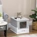 PawHut Fully Enclosed Cat Litter Box With Scoop, Hooded Cat Litter House With Drawer Type Tray, Foldable Smell Proof Cat Potty With Front Entry, Top Exit, Portable Pet Toilet With Large Space, Gray_maomaolike.com