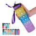 1L Bottle 12 Colors Leak Proof With Time Mark Drink And Straw Motivational Drinki Sports Water Bottle For Outdoor_maomaolike.com