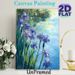Iris Flower Themed Painting Poster, Vibrant Impressionist Style Purple Iris Floral Poster, Serene Nature-inspired Decor Ideal For Living Room, Bedroom_maomaolike.com